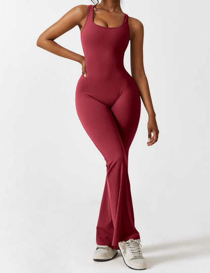 Vaeryn V-Back Flared Jumpsuit