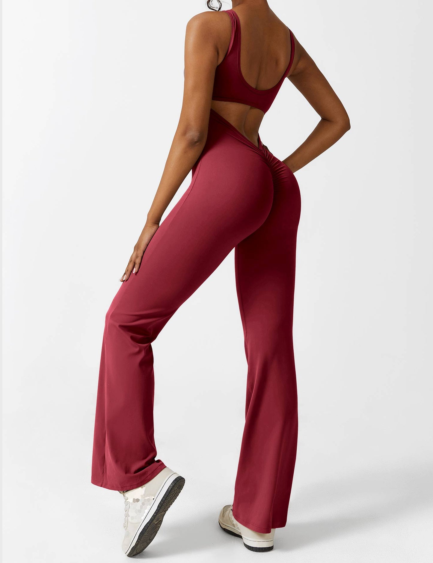 Vaeryn V-Back Flared Jumpsuit