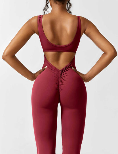 Vaeryn V-Back Flared Jumpsuit