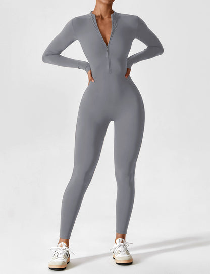 Vaeryn Sculpt Zip Long Sleeve Jumpsuit
