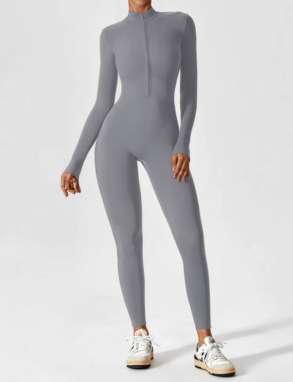 Vaeryn Sculpt Zip Long Sleeve Jumpsuit