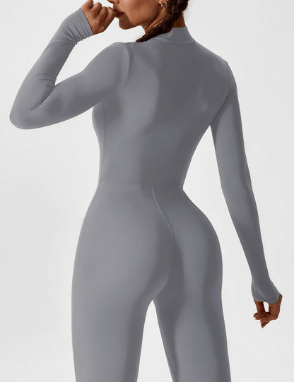 Vaeryn Sculpt Zip Long Sleeve Jumpsuit