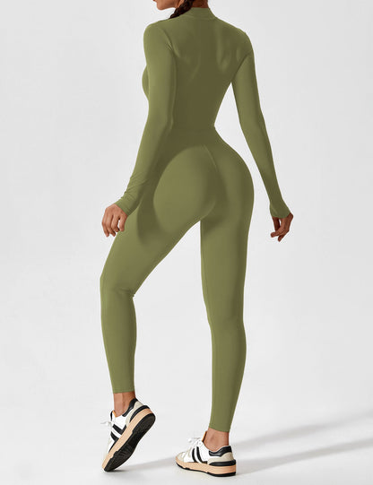Vaeryn Sculpt Zip Long Sleeve Jumpsuit