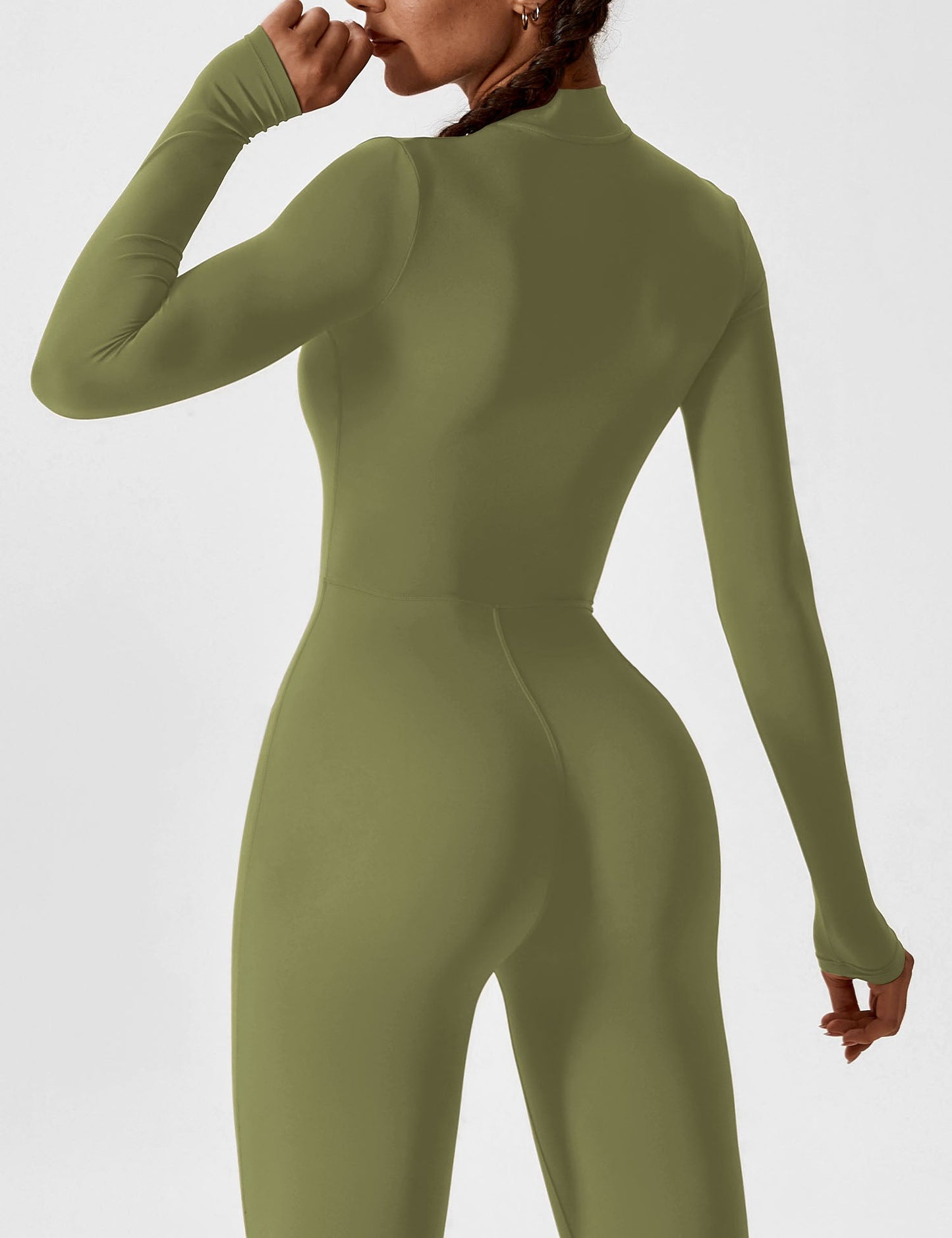 Vaeryn Sculpt Zip Long Sleeve Jumpsuit