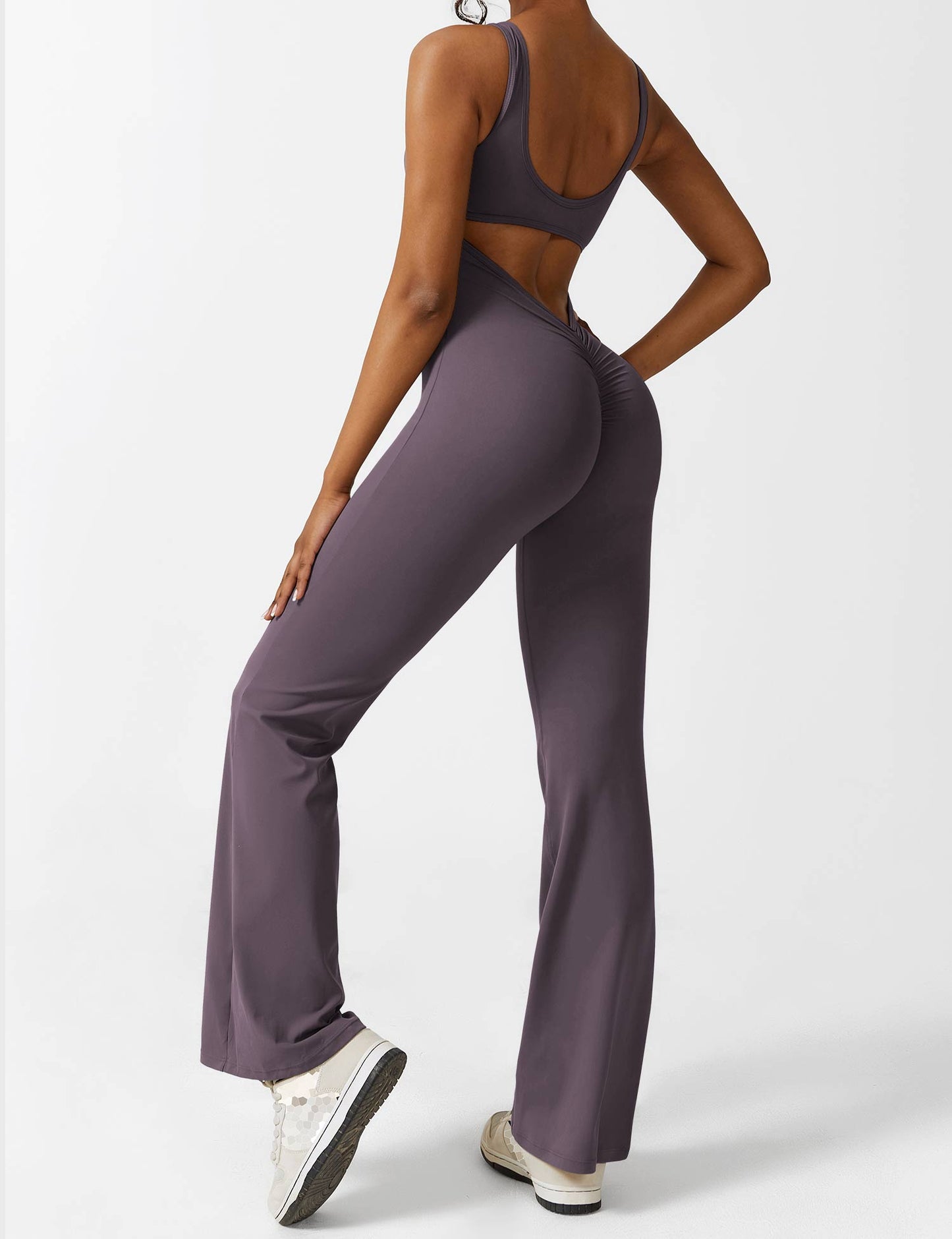 Vaeryn V-Back Flared Jumpsuit