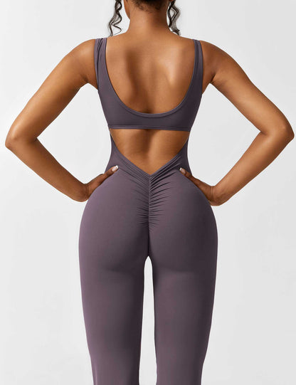 Vaeryn V-Back Flared Jumpsuit