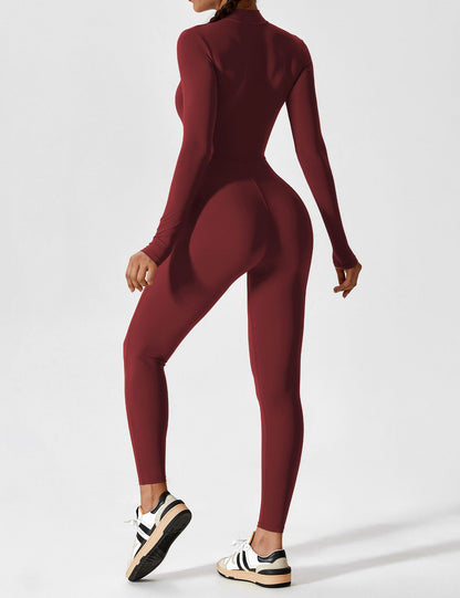 Vaeryn Sculpt Zip Long Sleeve Jumpsuit