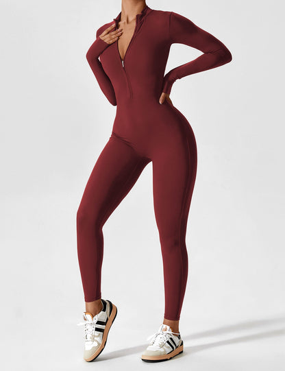 Vaeryn Sculpt Zip Long Sleeve Jumpsuit