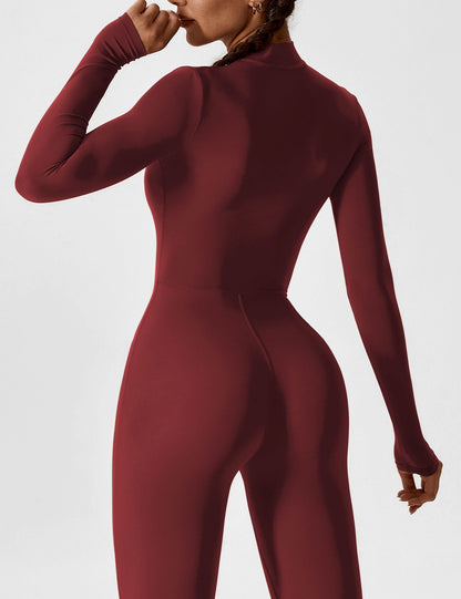 Vaeryn Sculpt Zip Long Sleeve Jumpsuit