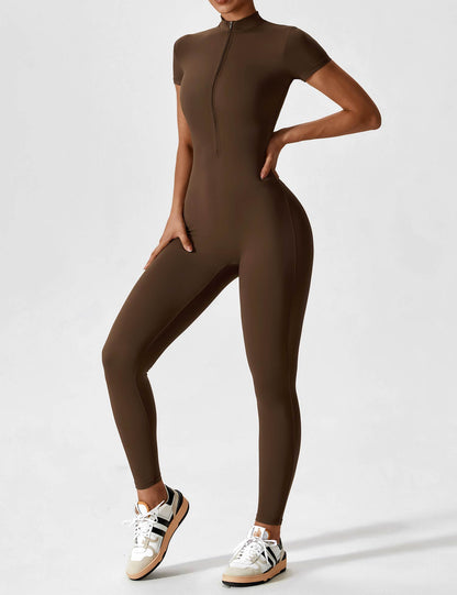 Vaeryn Short Sleeve Zipper Jumpsuit