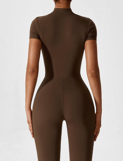 Vaeryn Short Sleeve Zipper Jumpsuit