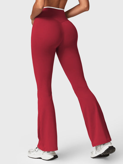 Yeoreo Alberta Contrast Trim Flare Leggings