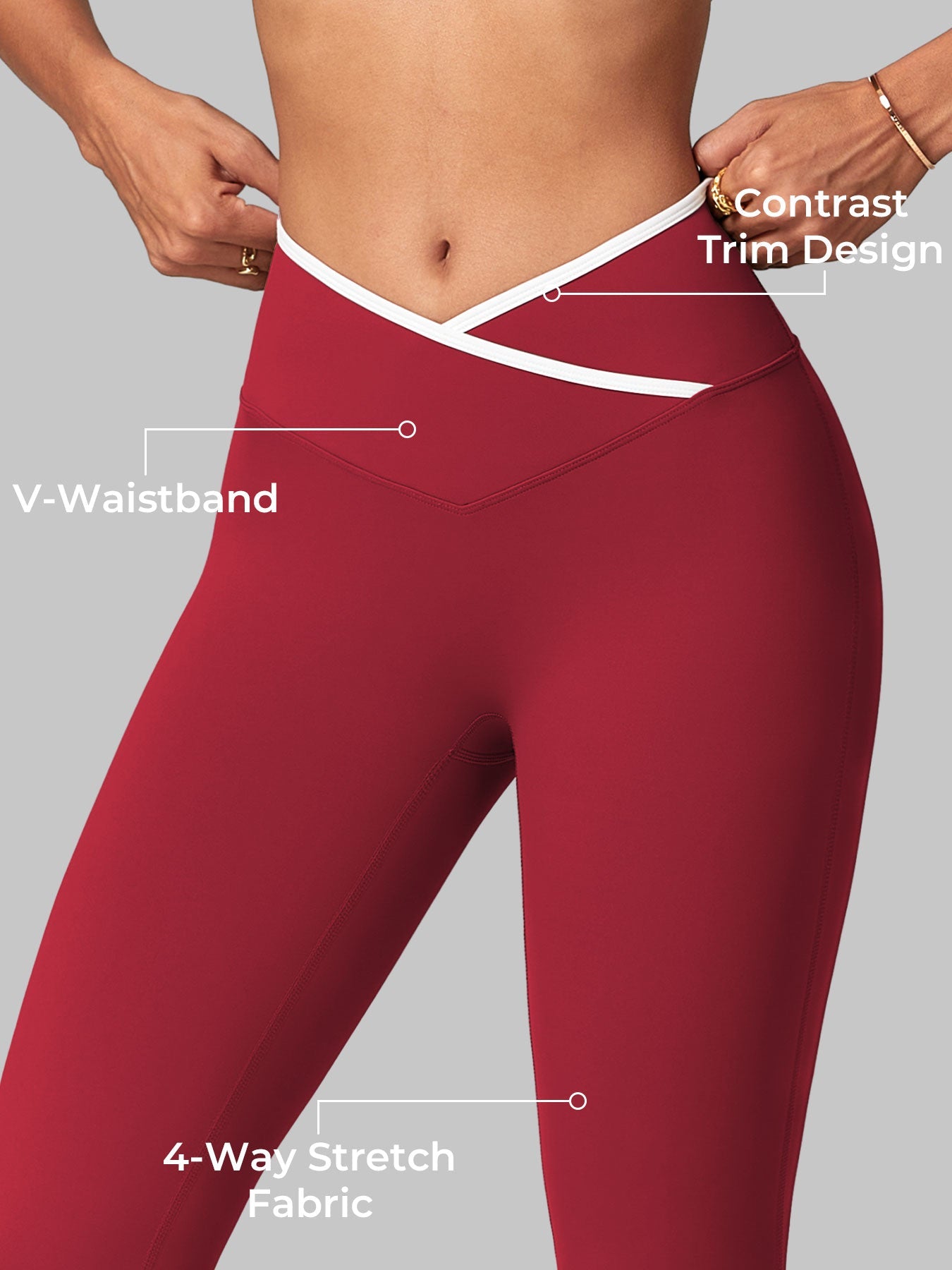 Yeoreo Alberta Contrast Trim Flare Leggings