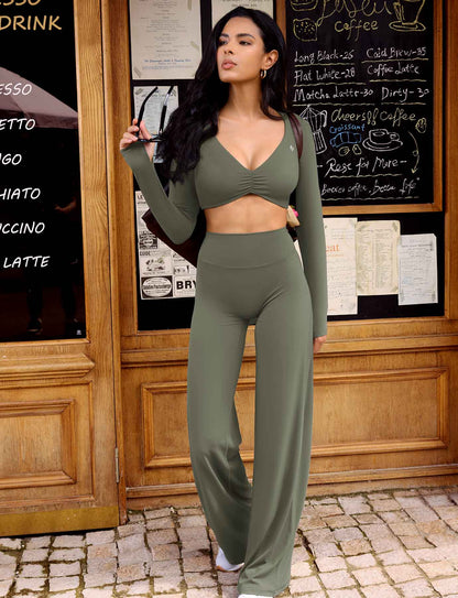 Yeoreo Agantha Ruched Long Sleeve Top
