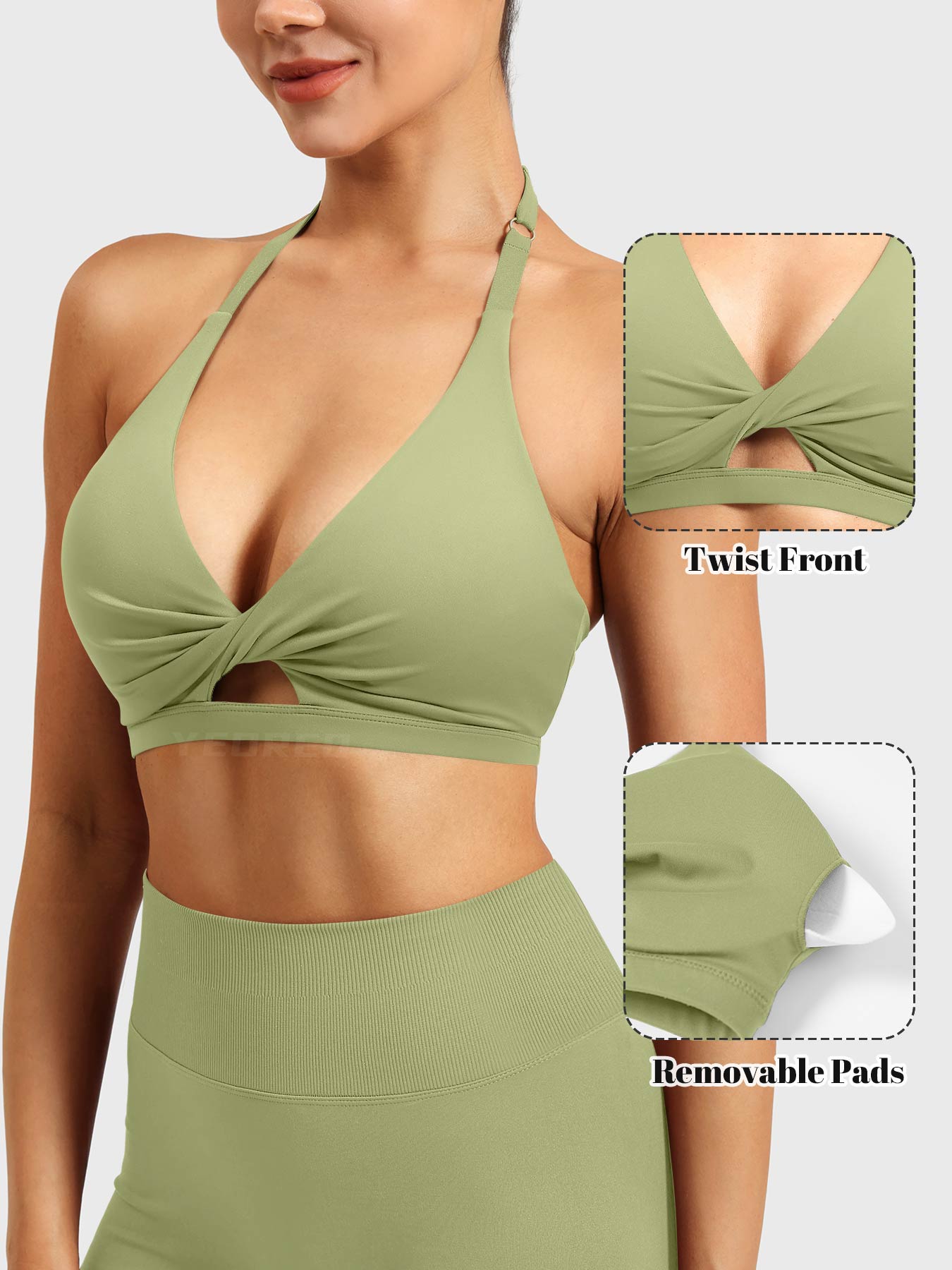 Vaeryn Micaela Twist Front Sports Bra