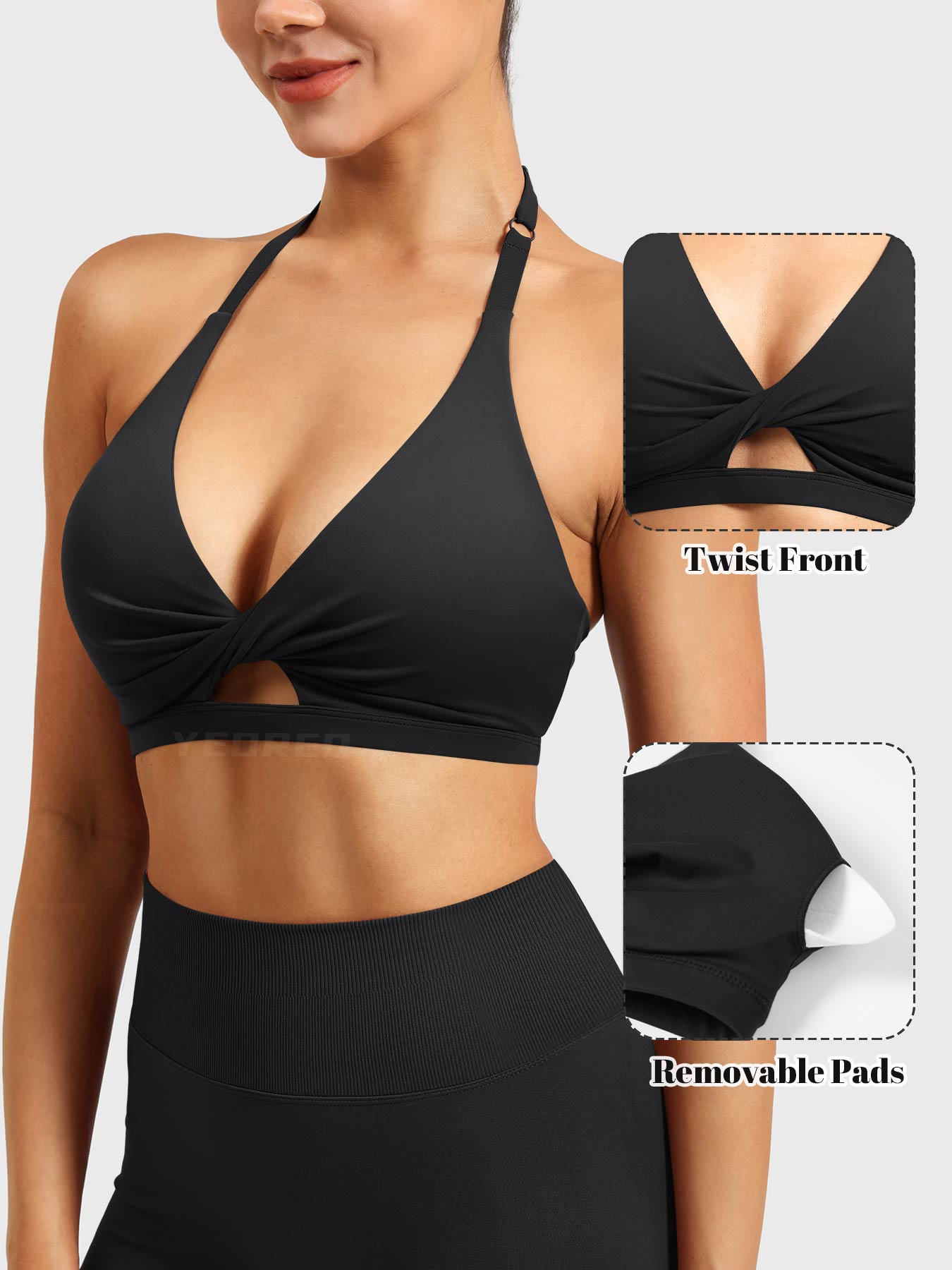 Vaeryn Micaela Twist Front Sports Bra