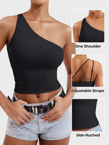 Yeoreo Fanciy One Shoulder Tank Top