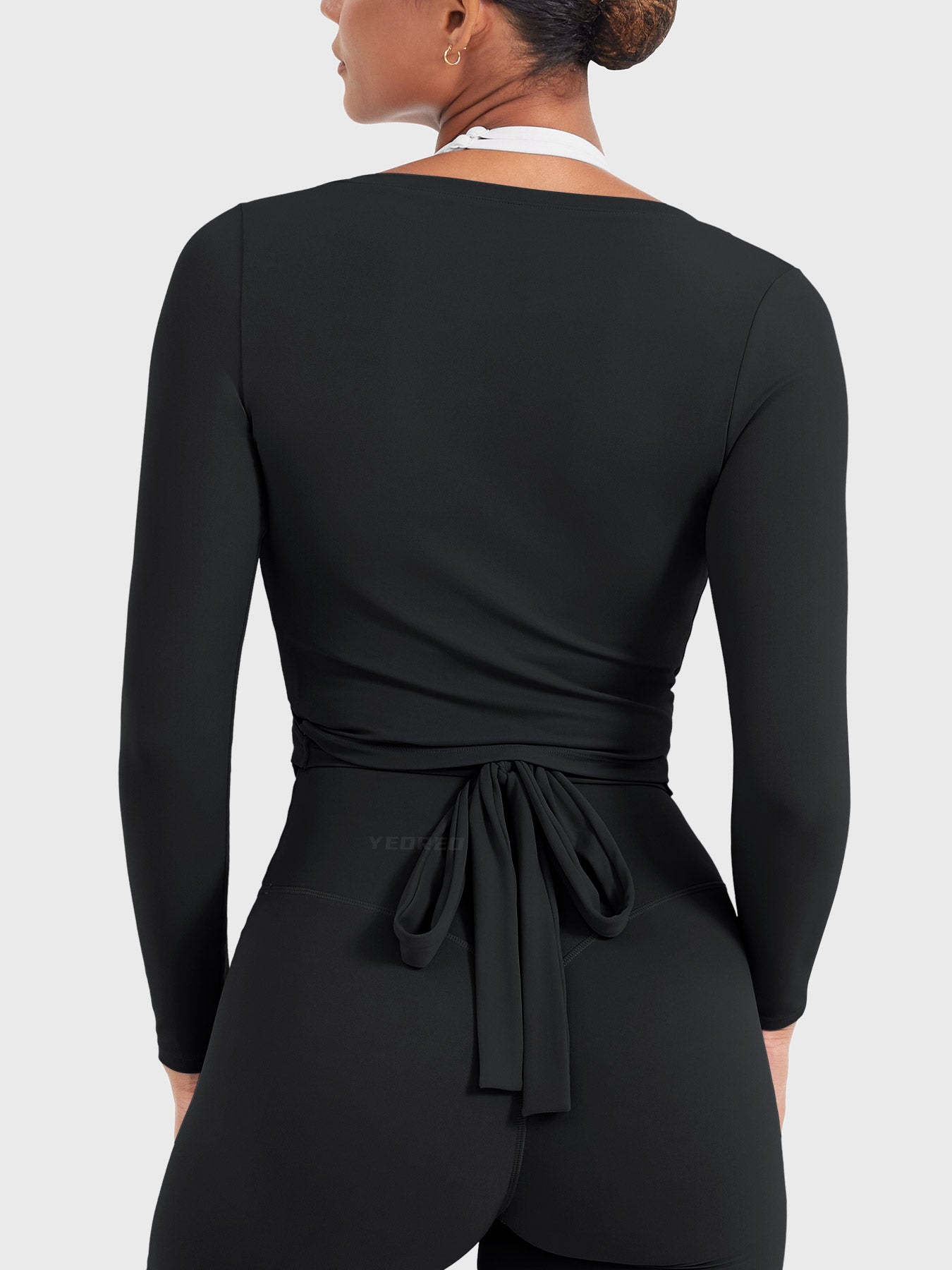 Vaeryn Michelie Long Sleeve Ballet Wrap Top