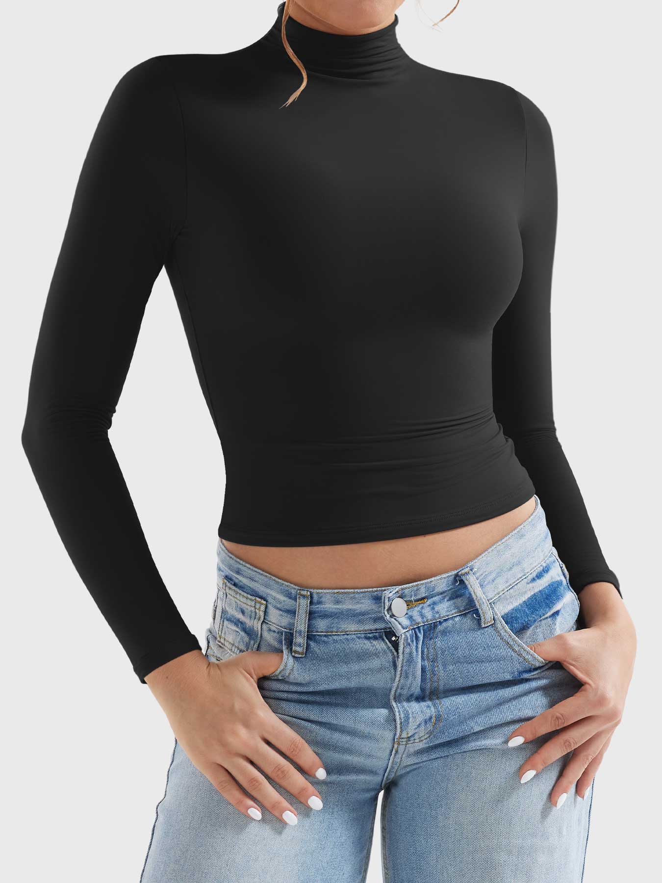 Vaeryn Sariah Turtle Neck Long Sleeves Shirts