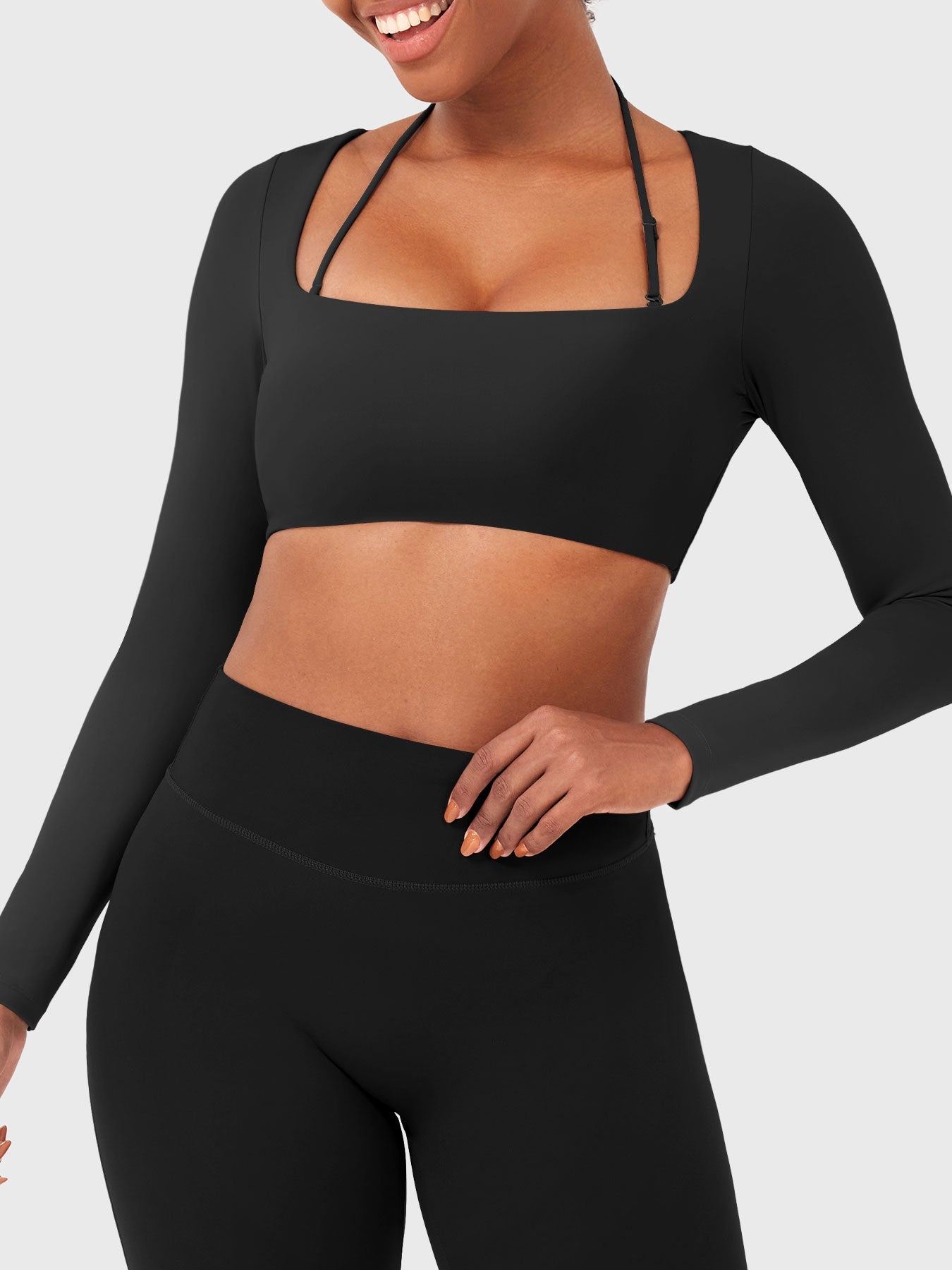 Vaeryn Violie Long Sleeve Crop Top