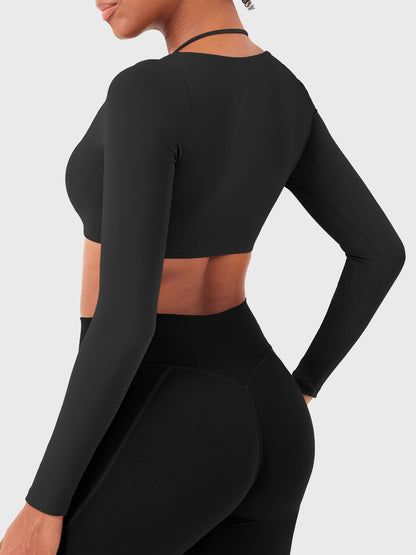 Vaeryn Violie Long Sleeve Crop Top