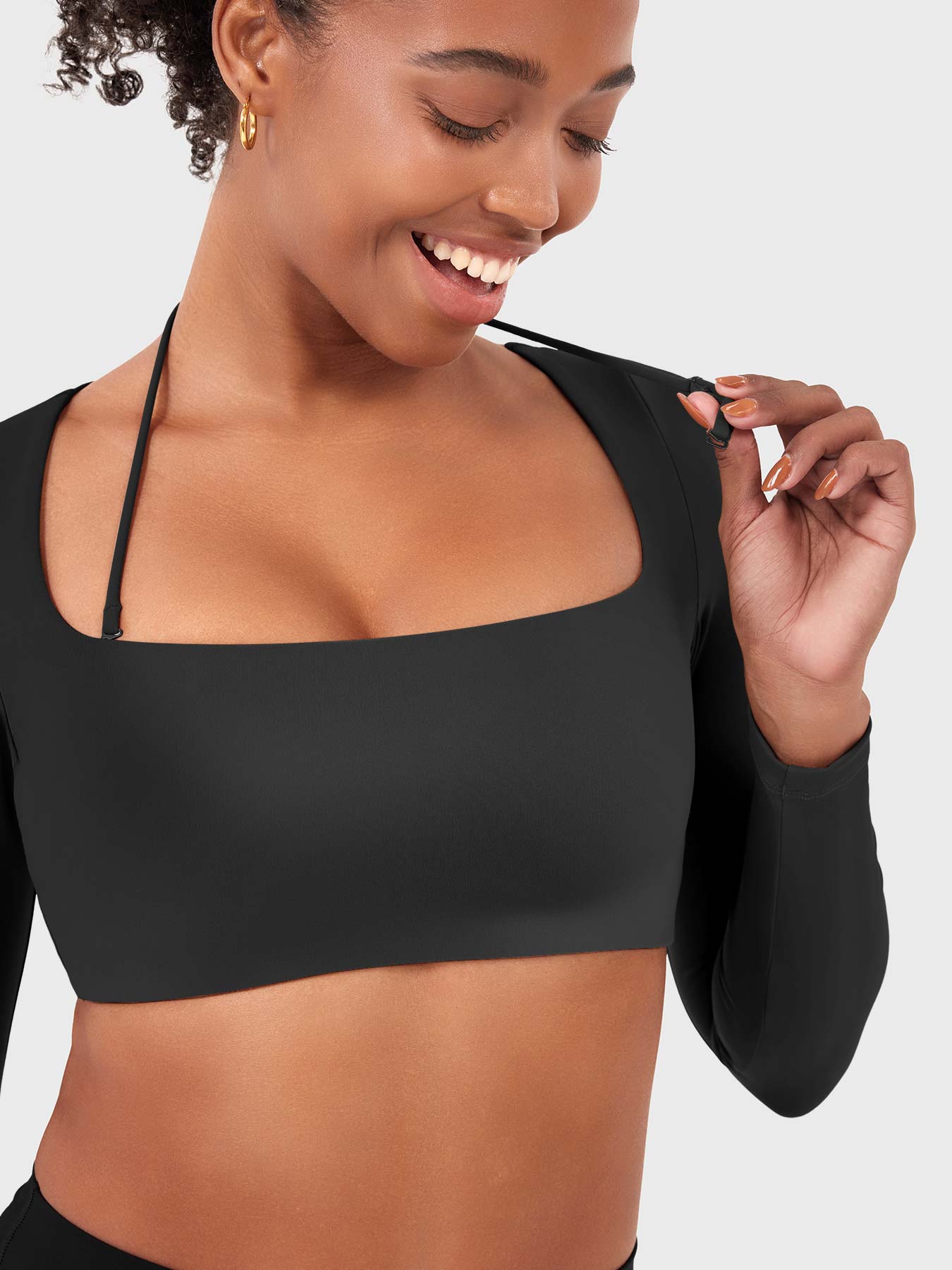 Vaeryn Violie Long Sleeve Crop Top
