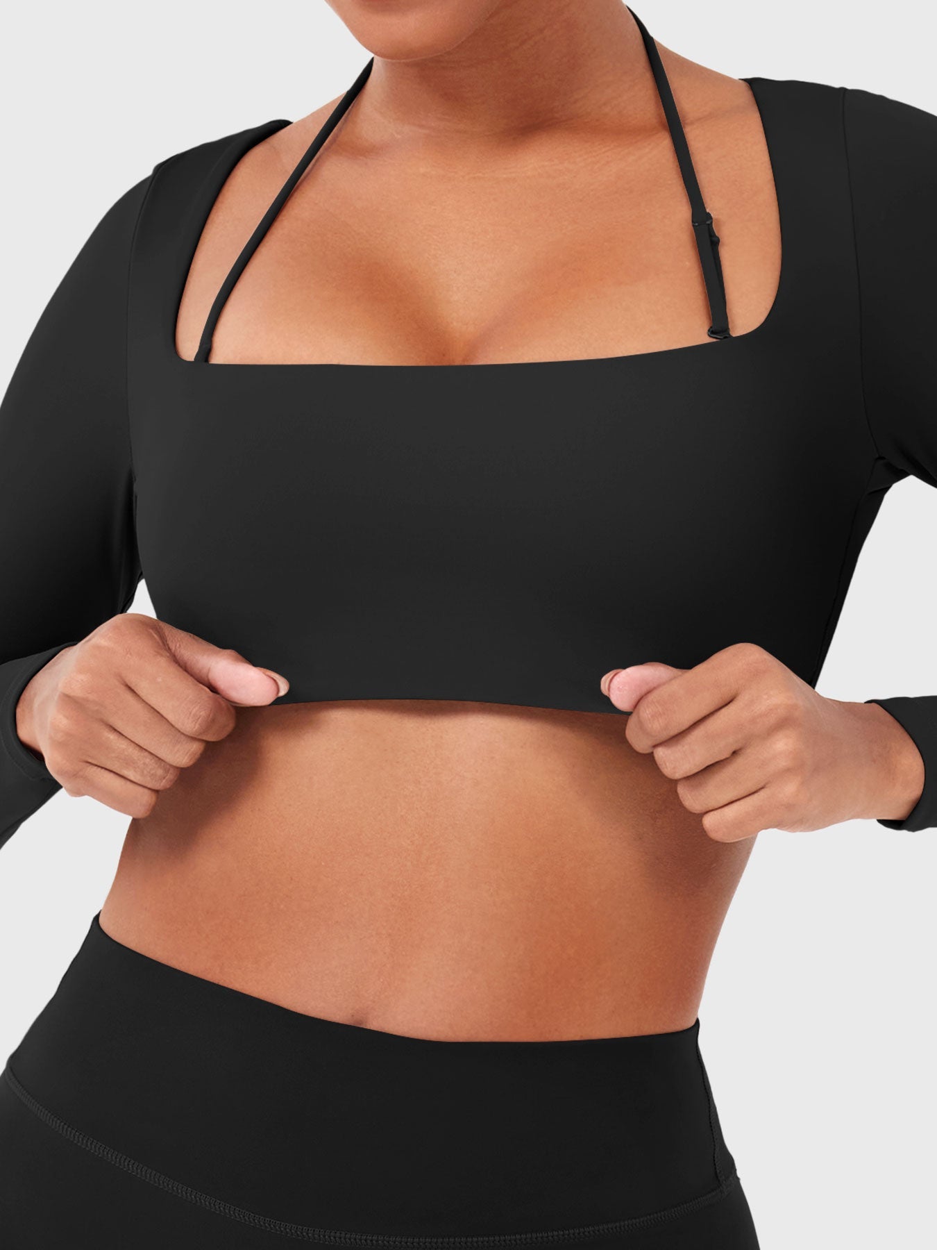 Vaeryn Violie Long Sleeve Crop Top