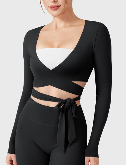 Yeoreo Dagney Long Sleeve Ballet Wrap Top