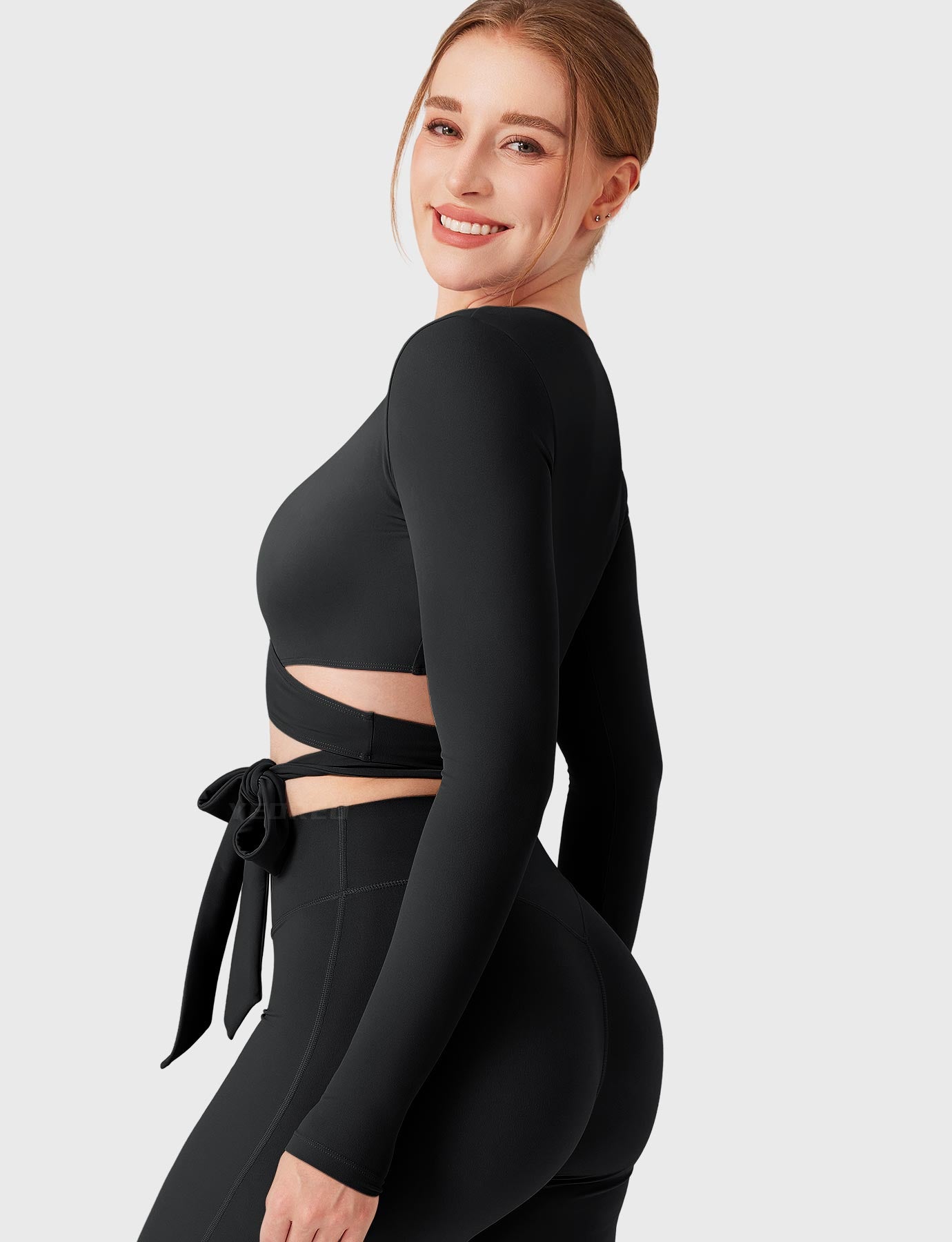 Yeoreo Dagney Long Sleeve Ballet Wrap Top