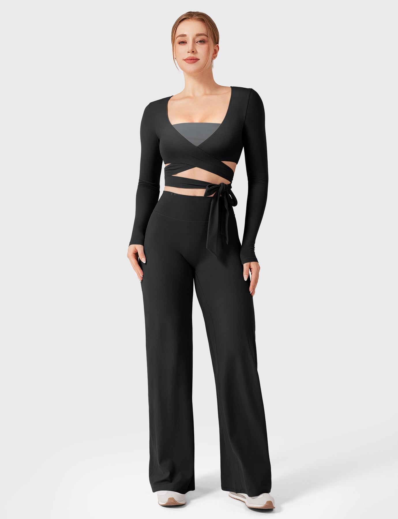 Yeoreo Dagney Long Sleeve Ballet Wrap Top