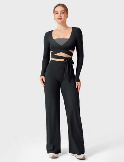 Yeoreo Dagney Long Sleeve Ballet Wrap Top
