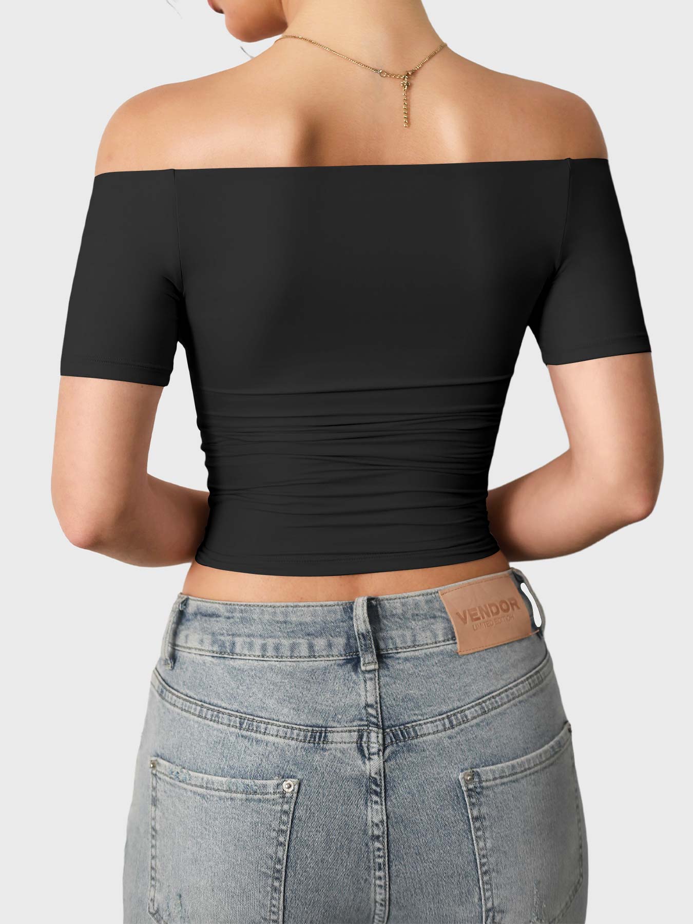 Vaeryn Luzlie Off Shoulder Short Sleeves