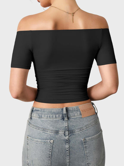 Vaeryn Luzlie Off Shoulder Short Sleeves