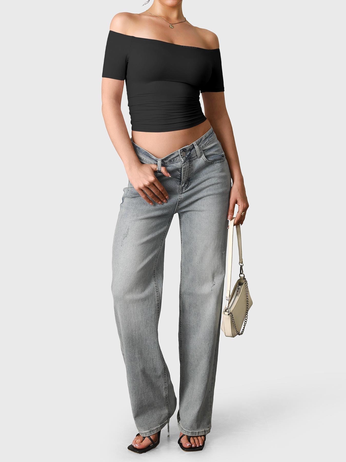 Vaeryn Luzlie Off Shoulder Short Sleeves