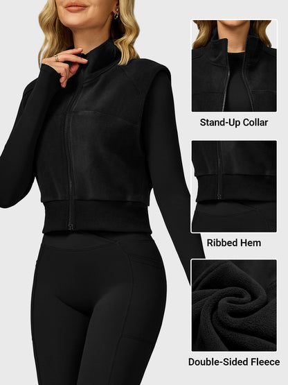 Yeoreo Eden Cropped Fleece Vest