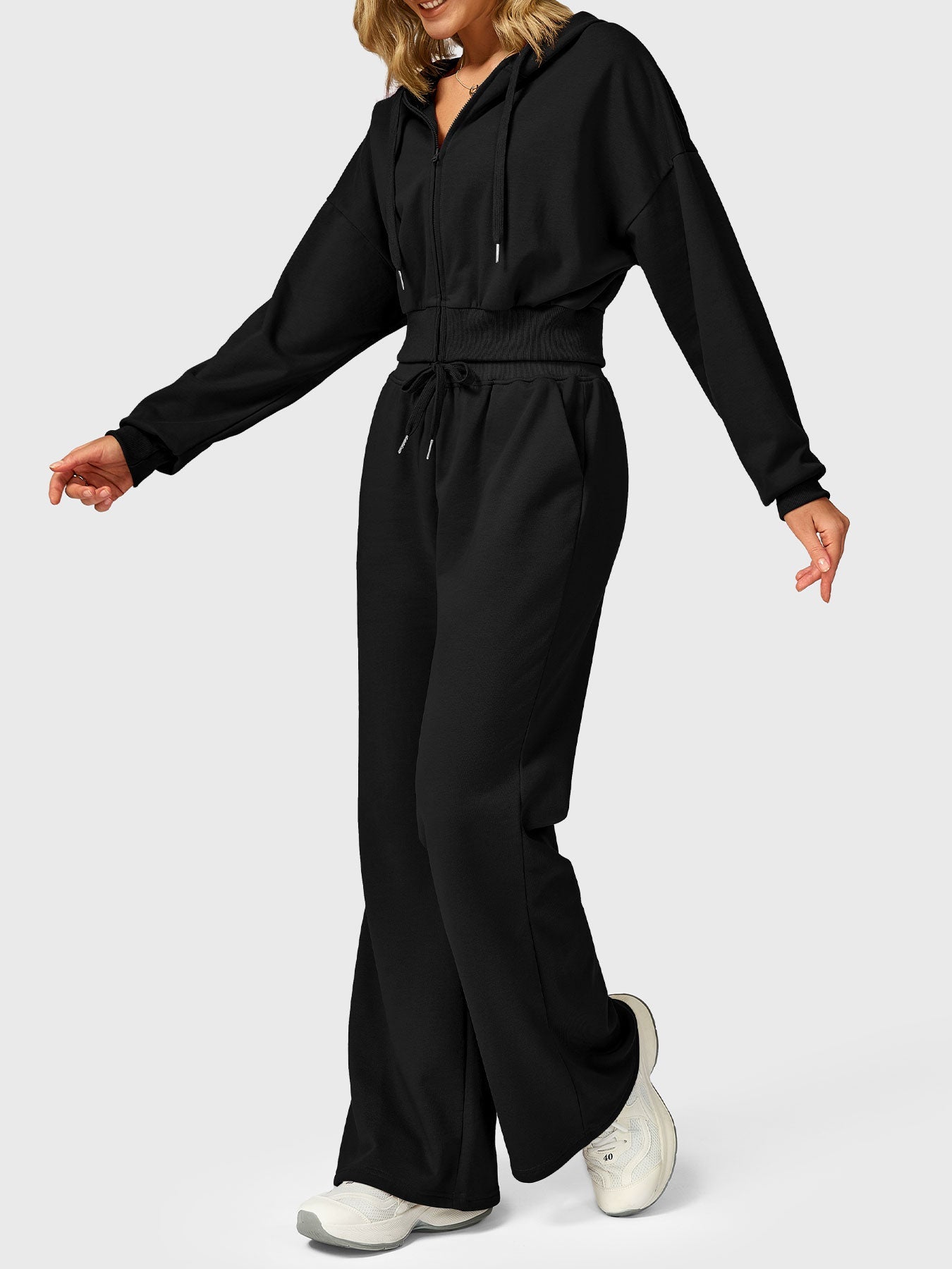 Vaeryn Sabrina Cropped Zip Hoodies
