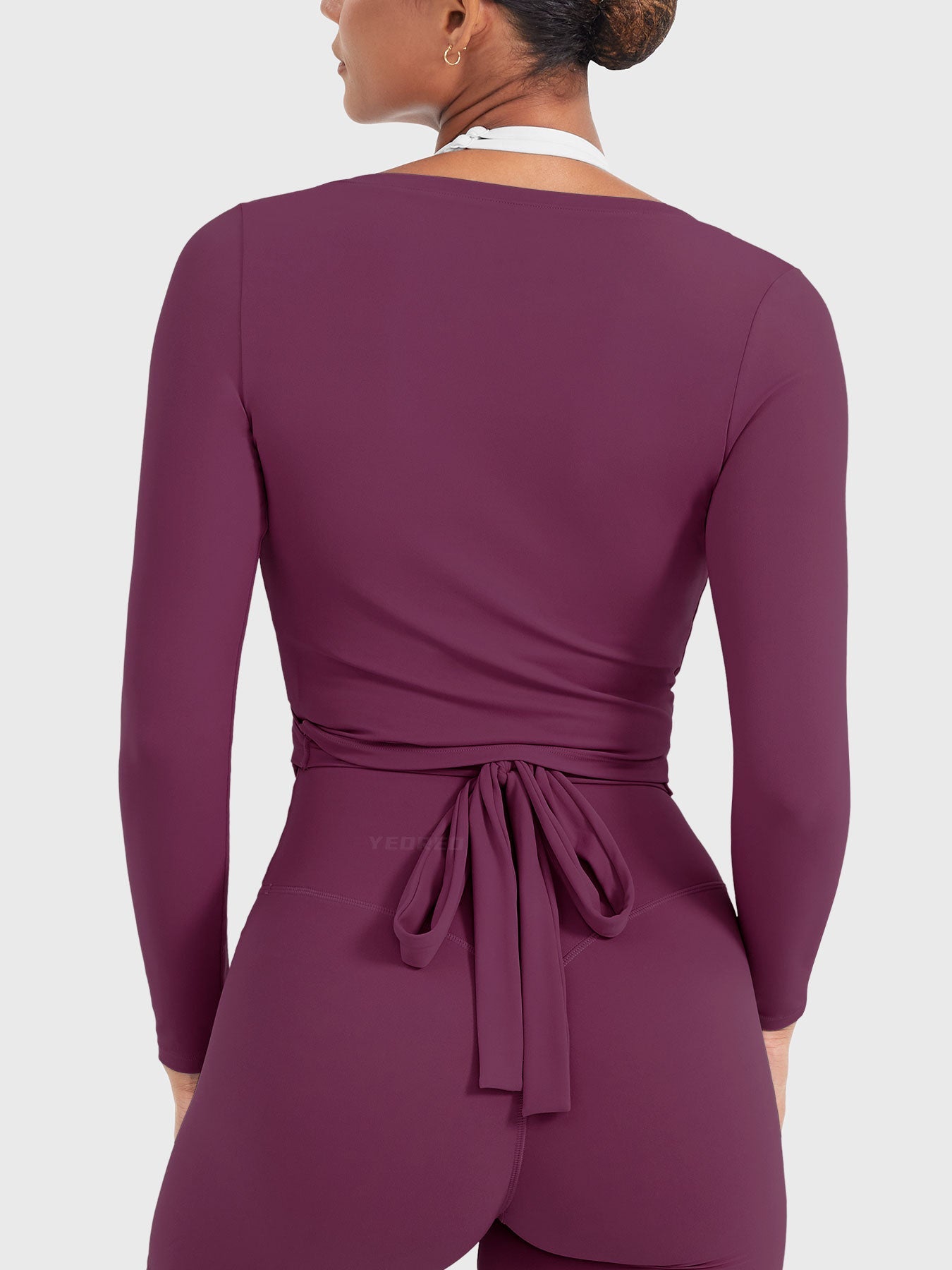 Vaeryn Michelie Long Sleeve Ballet Wrap Top