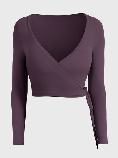 Vaeryn Michelie Long Sleeve Ballet Wrap Top