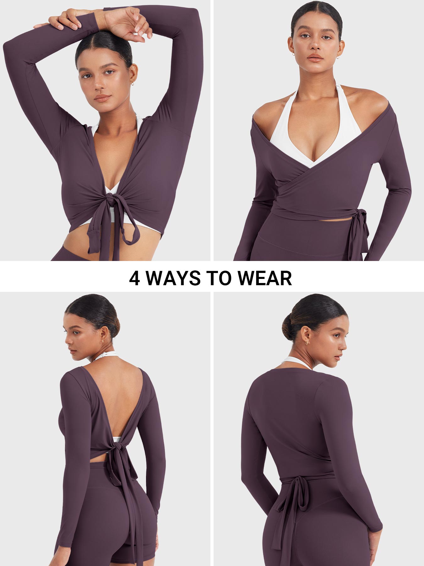 Vaeryn Michelie Long Sleeve Ballet Wrap Top