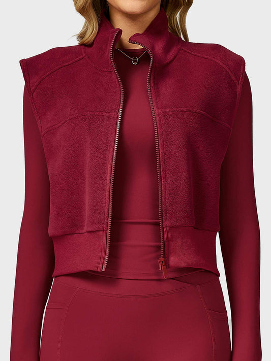 Yeoreo Eden Cropped Fleece Vest