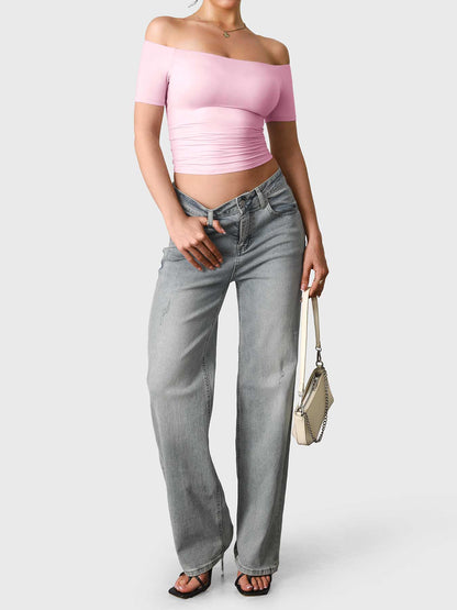 Vaeryn Luzlie Off Shoulder Short Sleeves