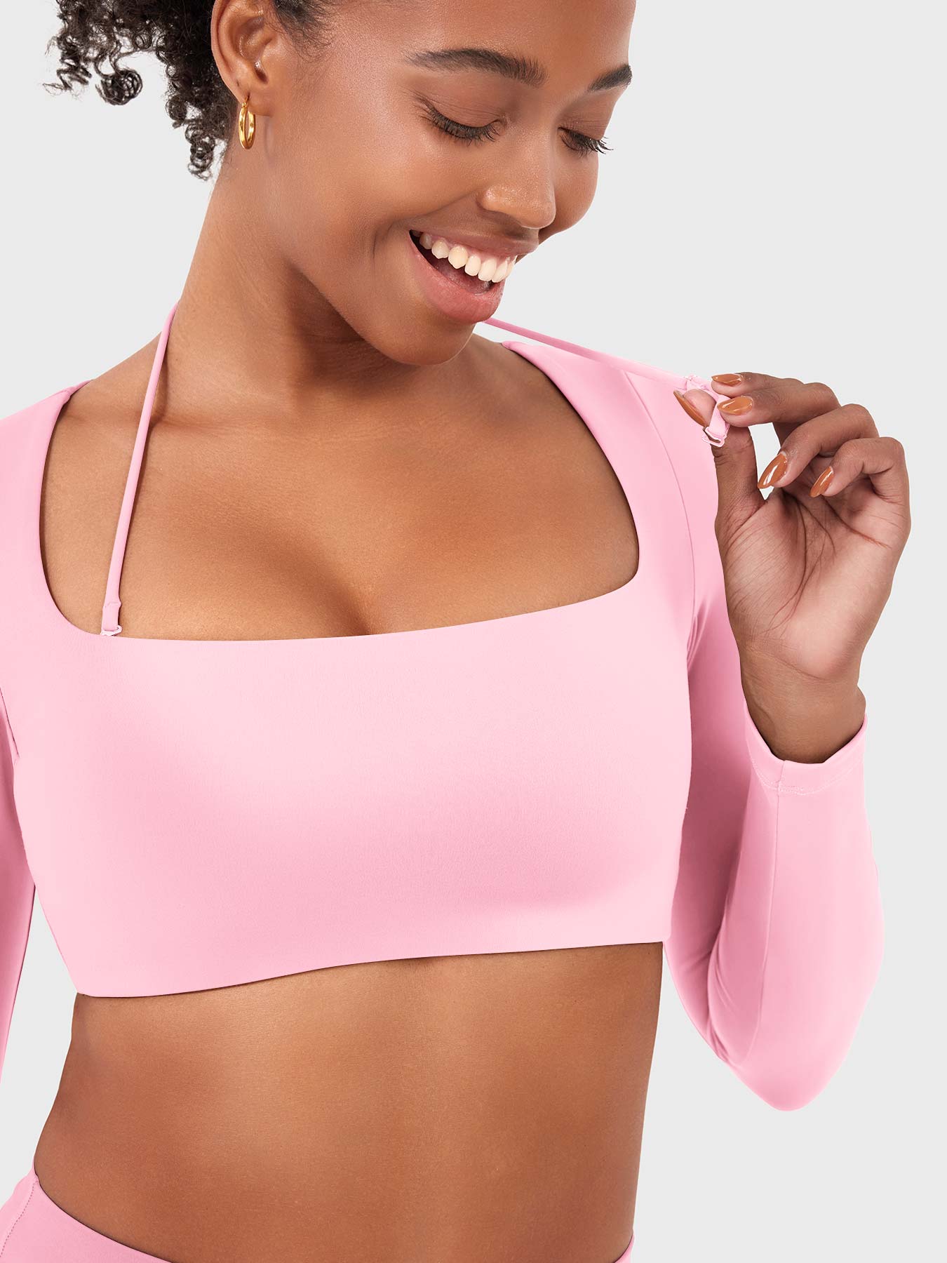 Vaeryn Violie Long Sleeve Crop Top