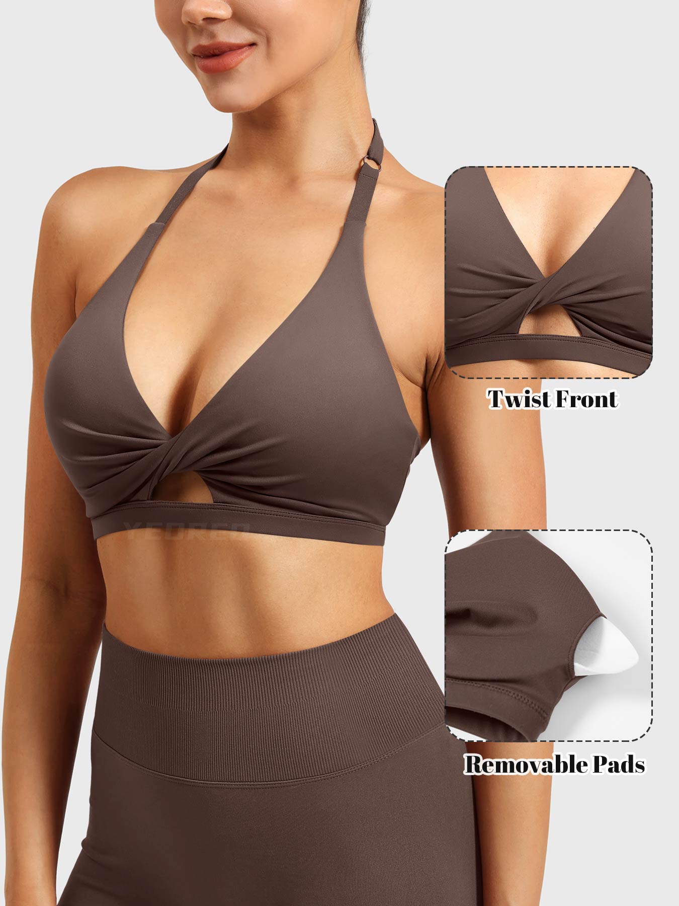 Vaeryn Micaela Twist Front Sports Bra