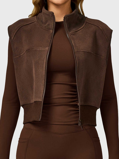 Yeoreo Eden Cropped Fleece Vest