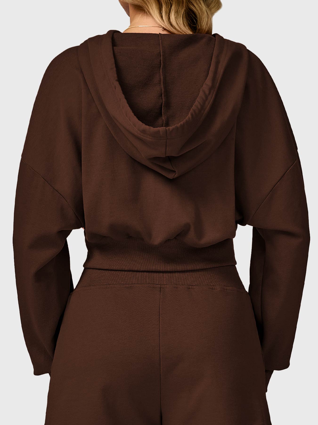 Vaeryn Sabrina Cropped Zip Hoodies