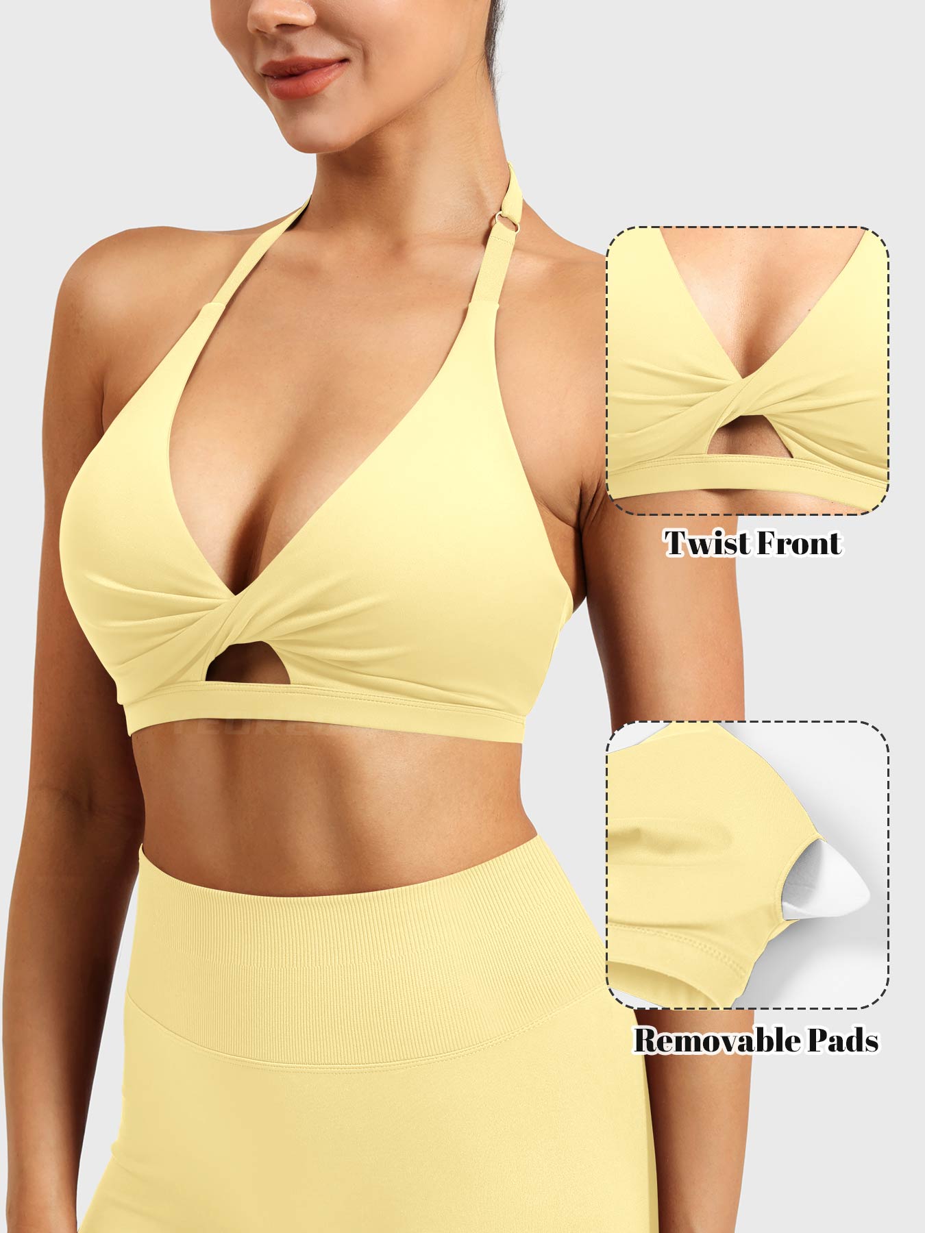 Vaeryn Micaela Twist Front Sports Bra