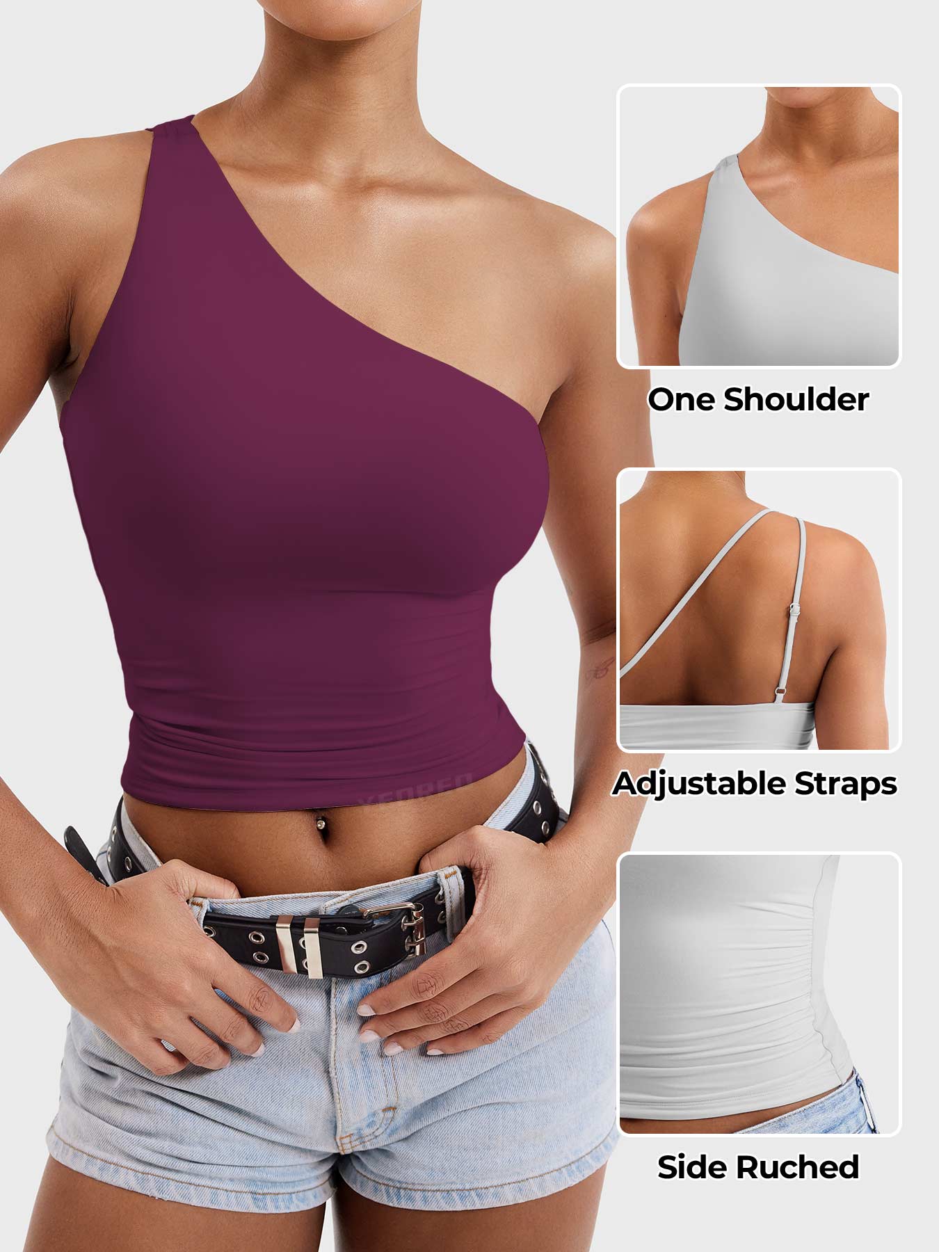 Yeoreo Fanciy One Shoulder Tank Top