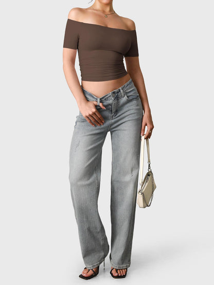 Vaeryn Luzlie Off Shoulder Short Sleeves