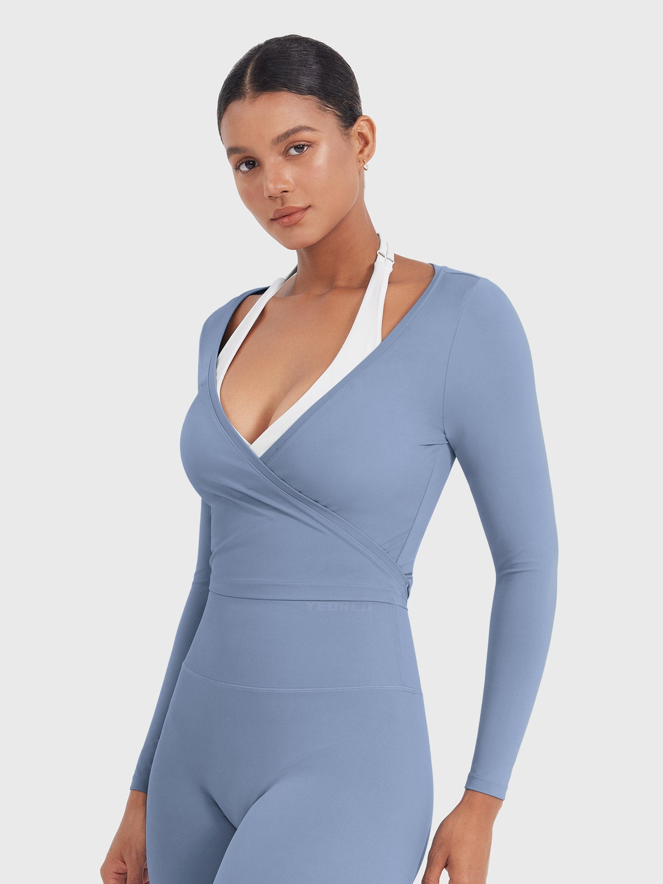 Vaeryn Michelie Long Sleeve Ballet Wrap Top