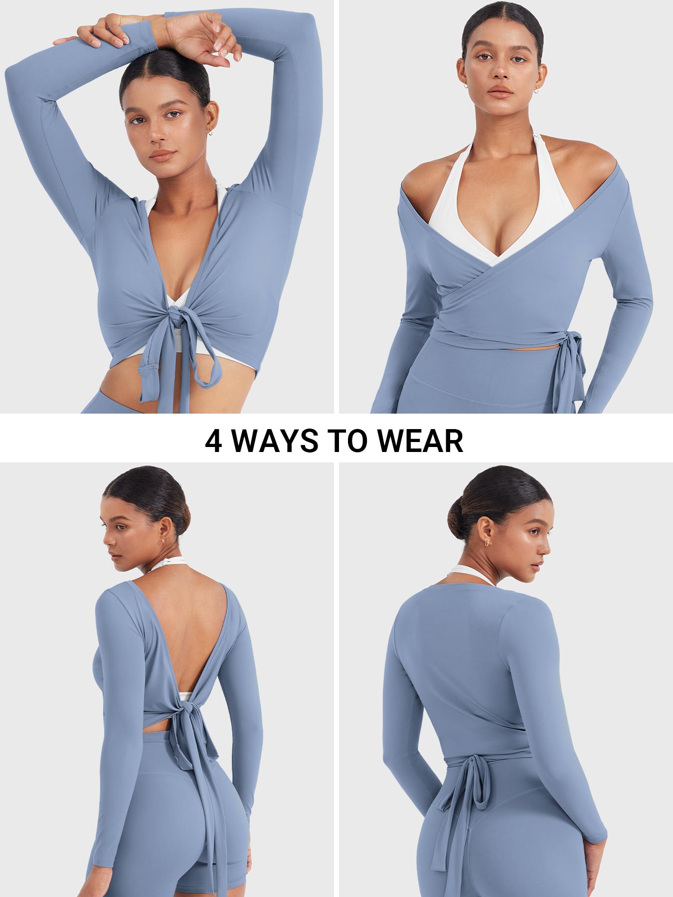 Vaeryn Michelie Long Sleeve Ballet Wrap Top